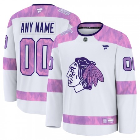 Chicago Blackhawks tröja Customized Fanatics Hockey Fights Cancer Practice 2024-25 Vit - NHL Tröjor Herr Chicago Blackhawks tröja Customized Fanatics Hockey Fights Cancer Practice 2024-25 Vit - NHL Tröjor Herr